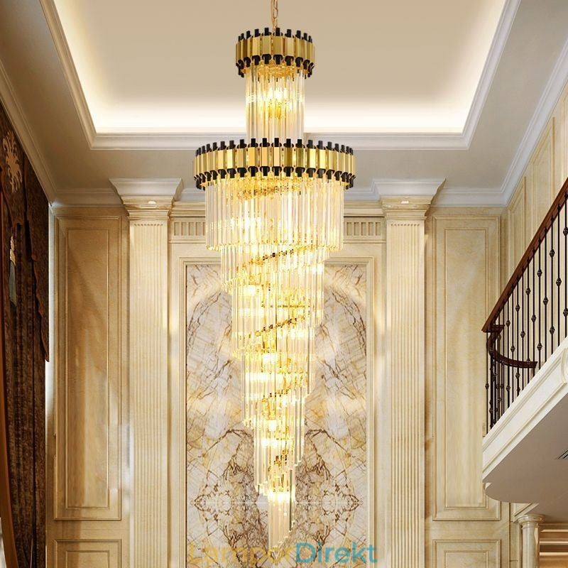 Crystal Pendel Light Modern Spectacular K9 Taklampa