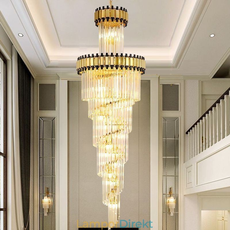 Crystal Pendel Light Modern Spectacular K9 Taklampa