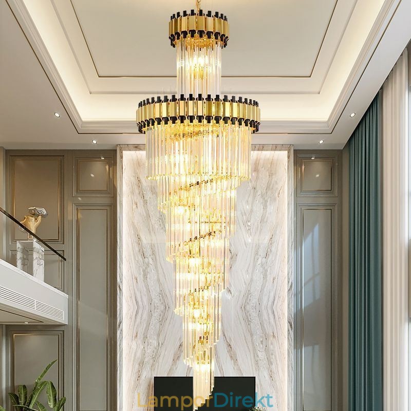 Crystal Pendel Light Modern Spectacular K9 Taklampa