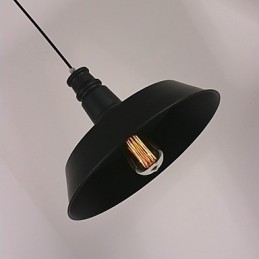 Svart Modern Taklampa I Cirkel Utvald Lampskärm