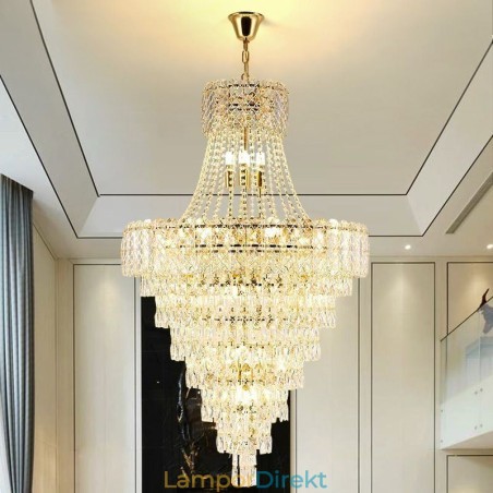 Modern Elegant Crystal Pendel Light Konisk Taklampa Modern Elegant Crystal Pendel Light Konisk Taklampa