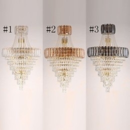 Modern Elegant Crystal Pendel Light Konisk Taklampa