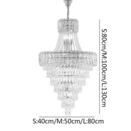 Modern Elegant Crystal Pendel Light Konisk Taklampa