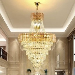 Modern Elegant Crystal Pendel Light Konisk Taklampa