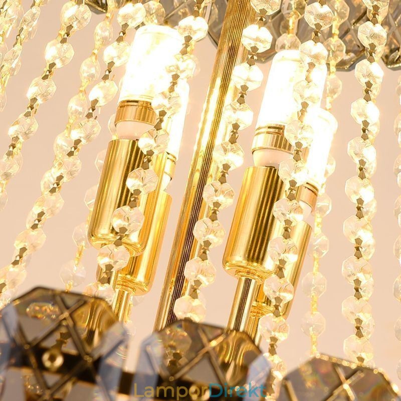 Modern Elegant Crystal Pendel Light Konisk Taklampa