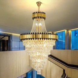 Lyxig Guld Taklampa Crystal Taklampa