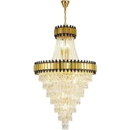 Lyxig Guld Taklampa Crystal Taklampa