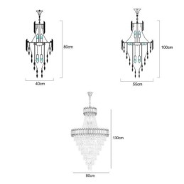 Lyxig Guld Taklampa Crystal Taklampa