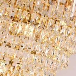 Lyxig Guld Taklampa Crystal Taklampa