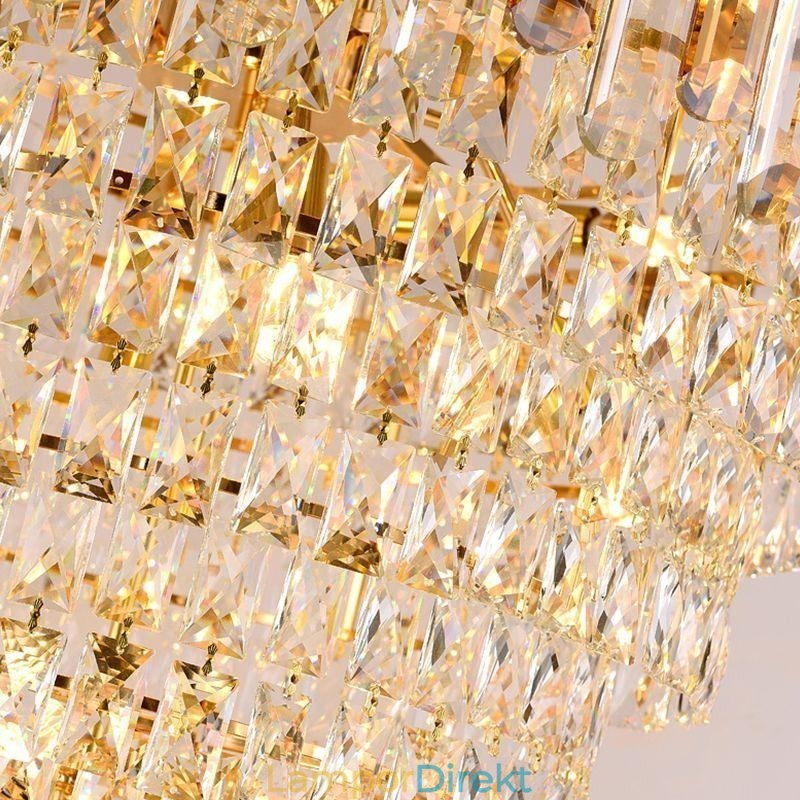 Lyxig Guld Taklampa Crystal Taklampa