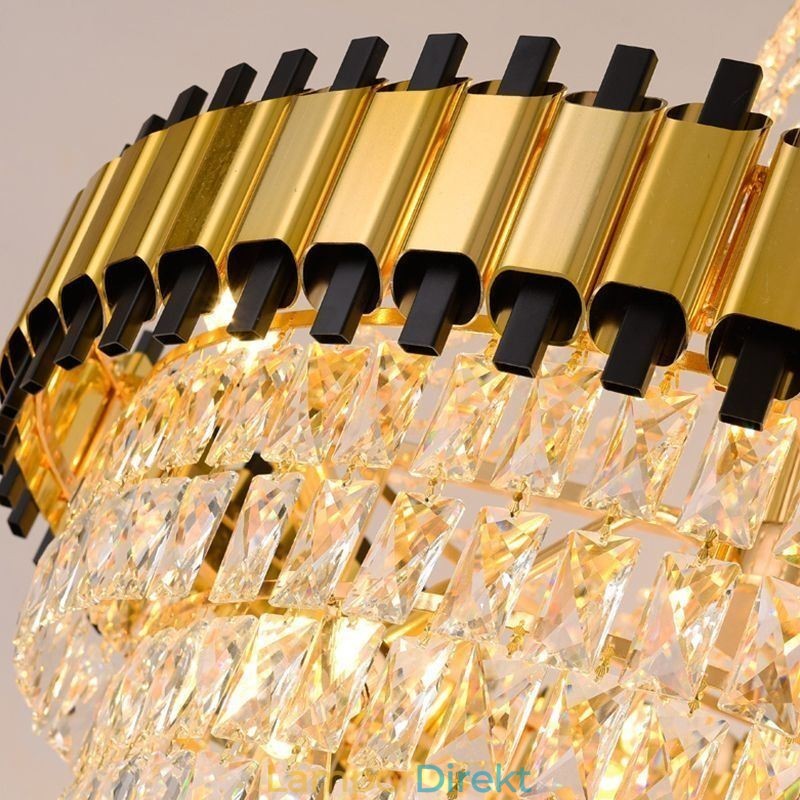 Lyxig Guld Taklampa Crystal Taklampa