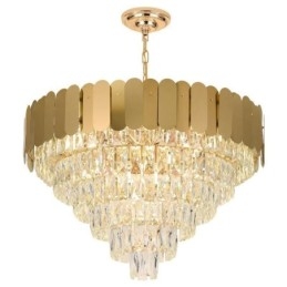 Modern Elegant Crystal Pendel Light Konisk Taklampa