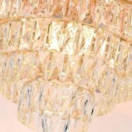 Modern Elegant Crystal Pendel Light Konisk Taklampa