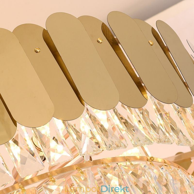 Modern Elegant Crystal Pendel Light Konisk Taklampa
