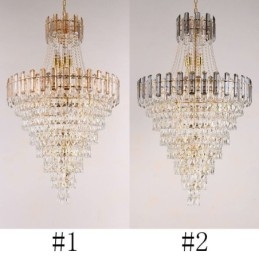 Modern Elegant Crystal Pendel Light Konisk Hänglampa