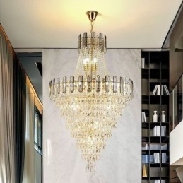 Modern Elegant Crystal Pendel Light Konisk Hänglampa
