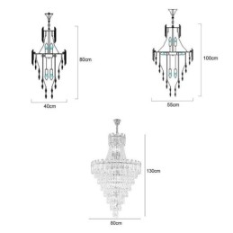 Modern Elegant Crystal Pendel Light Konisk Hänglampa