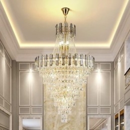 Modern Elegant Crystal Pendel Light Konisk Hänglampa