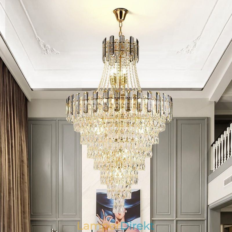 Modern Elegant Crystal Pendel Light Konisk Hänglampa