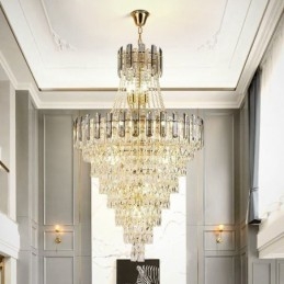 Modern Elegant Crystal Pendel Light Konisk Hänglampa