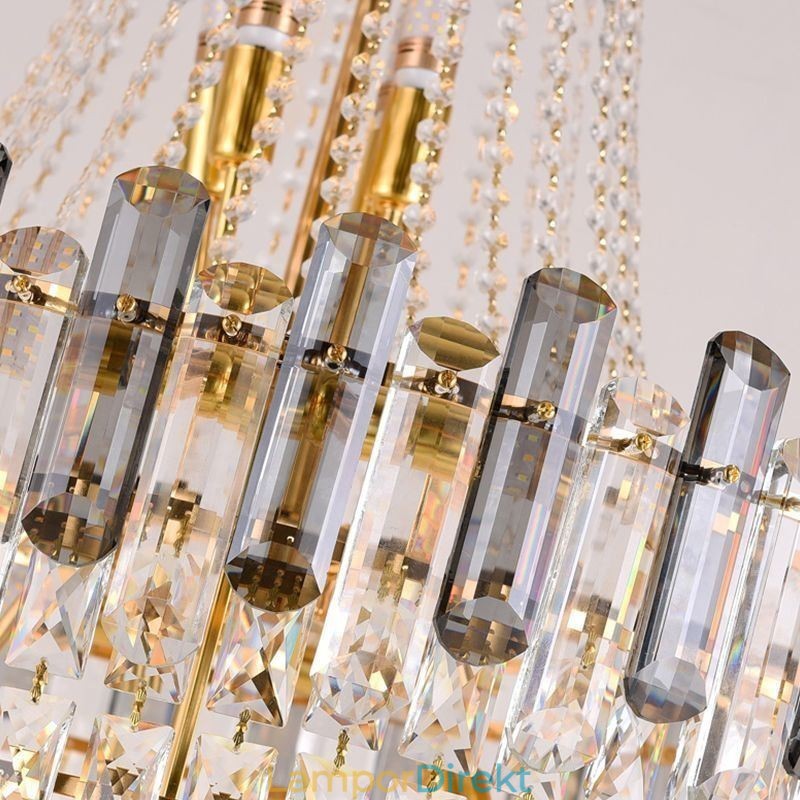 Modern Elegant Crystal Pendel Light Konisk Hänglampa