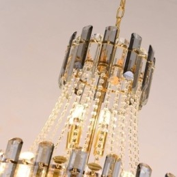 Modern Elegant Crystal Pendel Light Konisk Hänglampa