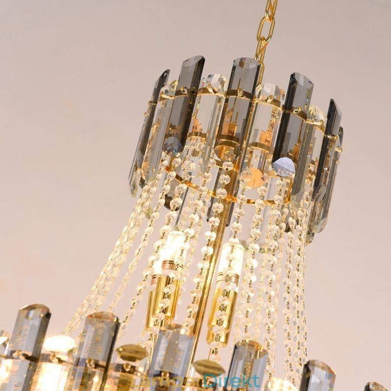 Modern Elegant Crystal Pendel Light Konisk Hänglampa