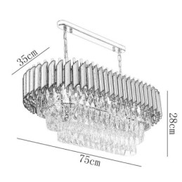 Kristall Taklampa Oval Taklampa