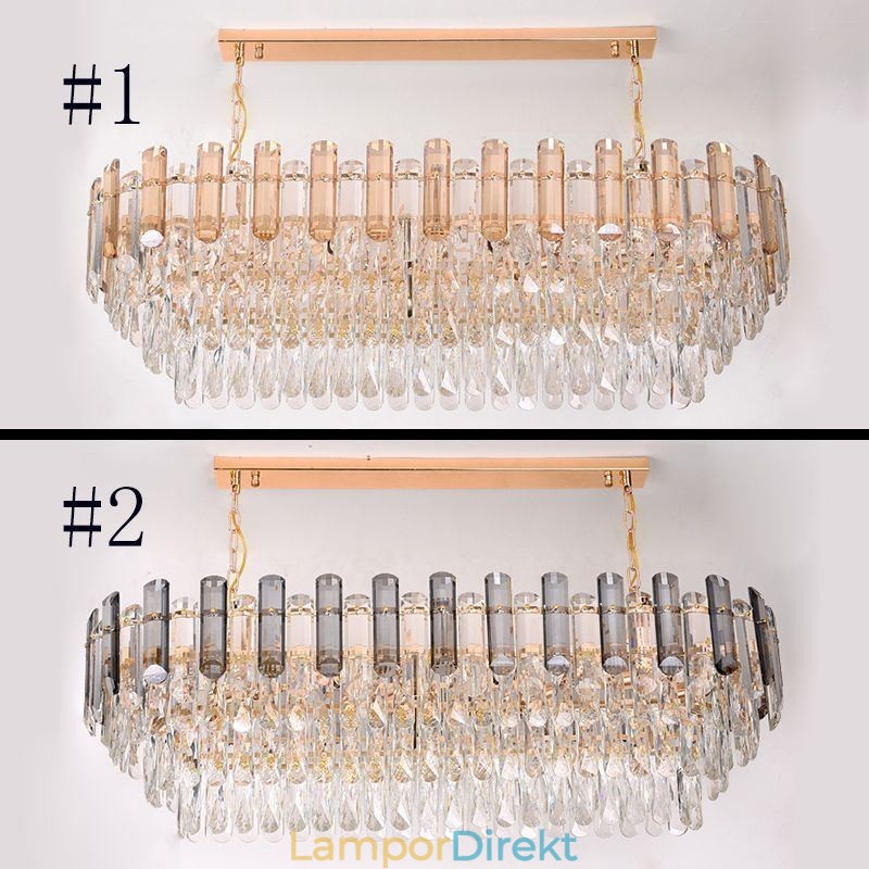 Modern Kristall Taklampa Oval Taklampa