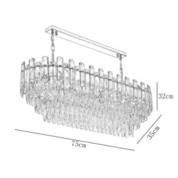 Modern Kristall Taklampa Oval Taklampa