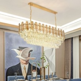 Modern Kristall Taklampa Oval Taklampa