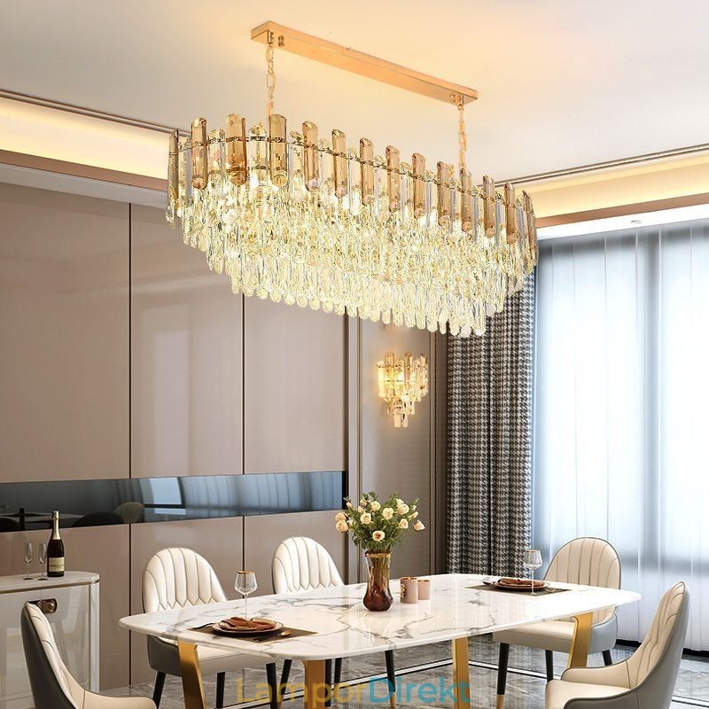 Modern Kristall Taklampa Oval Taklampa