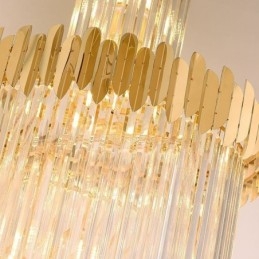 Europeisk Taklampa Crystal Hängande Ljus Trappa Foajé