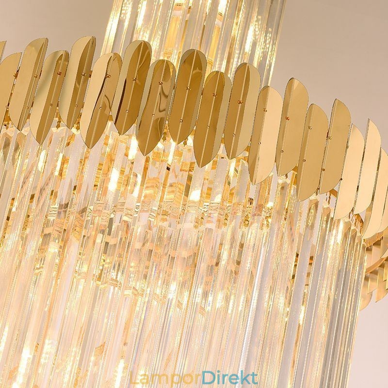 Europeisk Taklampa Crystal Hängande Ljus Trappa Foajé