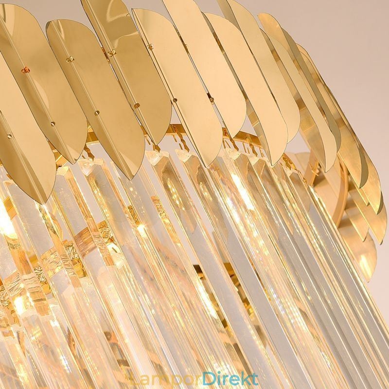 Europeisk Taklampa Crystal Hängande Ljus Trappa Foajé
