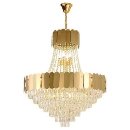 Modern Kristallguld K9 Hängande Taklampa