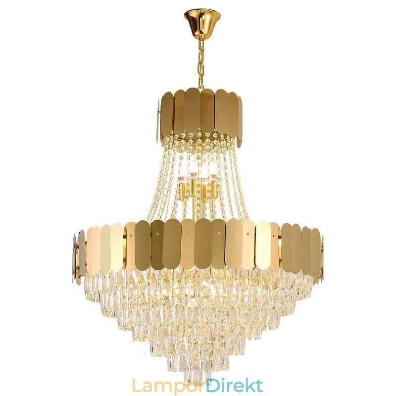 Modern Kristallguld K9 Hängande Taklampa