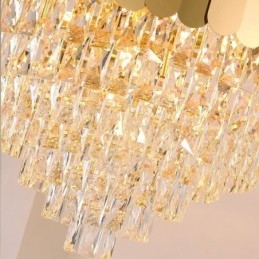 Modern Kristallguld K9 Hängande Taklampa