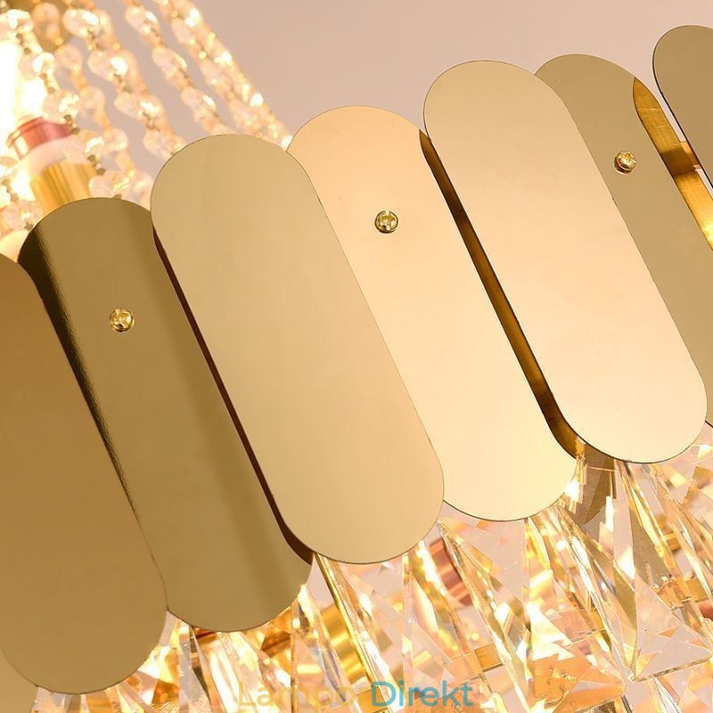 Modern Kristallguld K9 Hängande Taklampa
