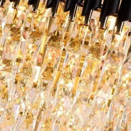 Moderna Kristallhängande Belysning Rund Taklampa Hängande Ljus