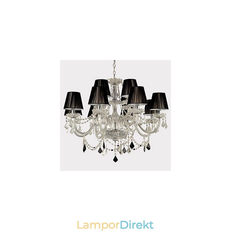 Elegant Kristallkrona Med 12 Lampor