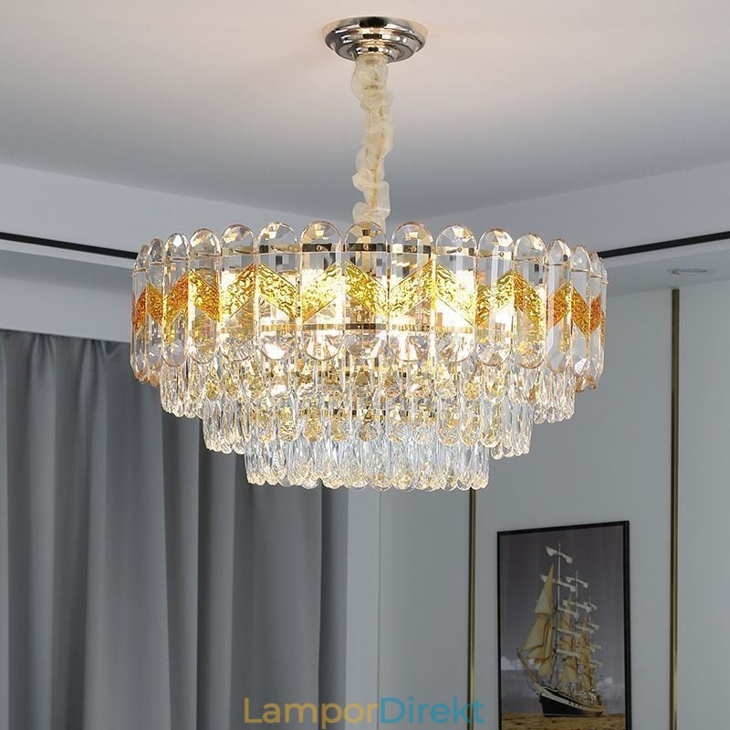 Lyx Taklampa Kristall Takbelysningsarmatur 9 12 16 Lampor