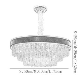 Modern Pendellampa Kristall Taklampa 9 12 16 Lampor