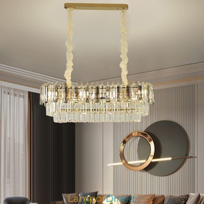 Rektangel Taklampa Crystal Taklampa