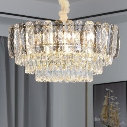 Europeisk Taklampa Crystal Rund Taklampa