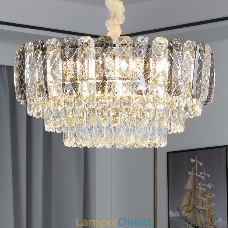 Europeisk Taklampa Crystal Rund Taklampa