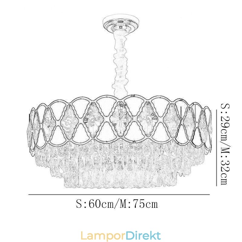 Crystal Pendel Light Modern Lacy Taklampa