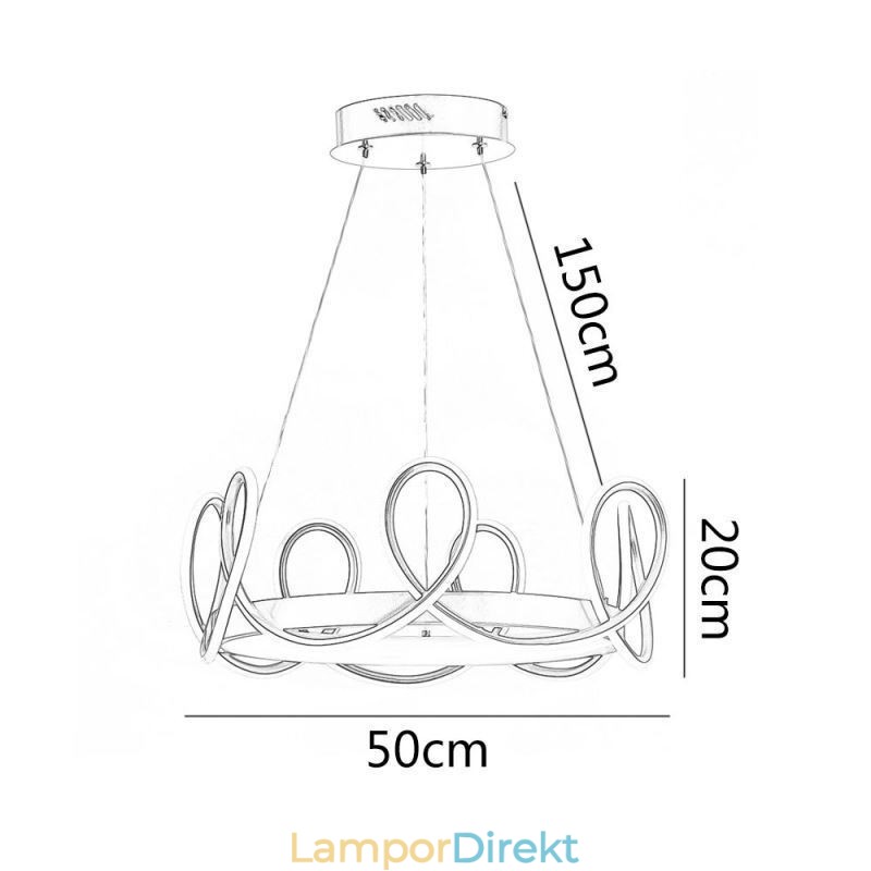 Modern Hänglampa Krona Taklampa Aluminium 1 Ljus