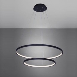 Modern Enkel Taklampa Aluminium Dubbelring Hängande Ljus