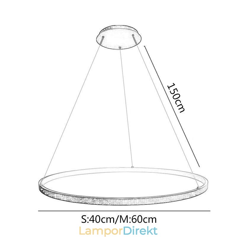 Pendellampa Acrylic Circle Hanging Light